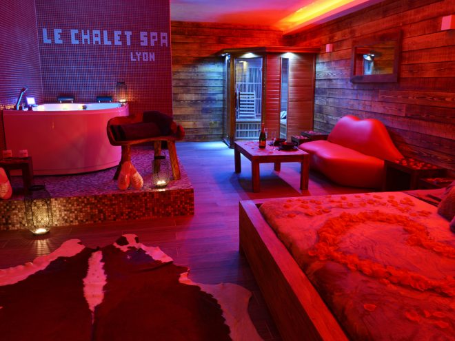chalet spa lyon - nuit d'amour